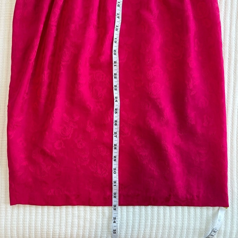 Vintage 100% Silk Pink Sweetheart Strapless Dress - Picture 5 of 7